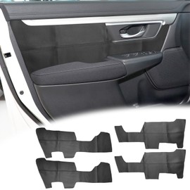 VKGUG 4PCS Door Panel Cover Compatible with Honda CRV 2017-2021 Vinyl Leather Insert Cards Protector Trim Black