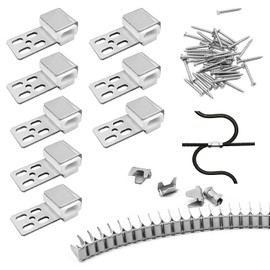 MABAHON Upholstery Spring Clip Repair Kit, Sofa Saver 8pcs Furniture Spring Clips and 24 Wire Mesh Clips Furniture Replacement Parts Spring Clamps Spring Fixing Clip for Chair Sofa Spring Repair