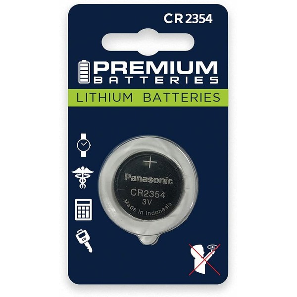 Premium Batteries Panasonic CR2354 3V Lithium Coin Cell Batteries Child-Safe (6 Pack)