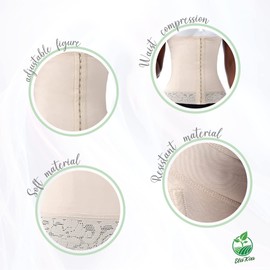 Ela Koa Colombian fajas for women. soft, comfortable and breathable waist trainer for women. Fresh stomach shapewear (Beige, M/34)