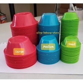 Unbranded Puto Kutsinta Pichi Pichi Plastic Cup Moulder (20Large 20Medium 20Small) 60pcs