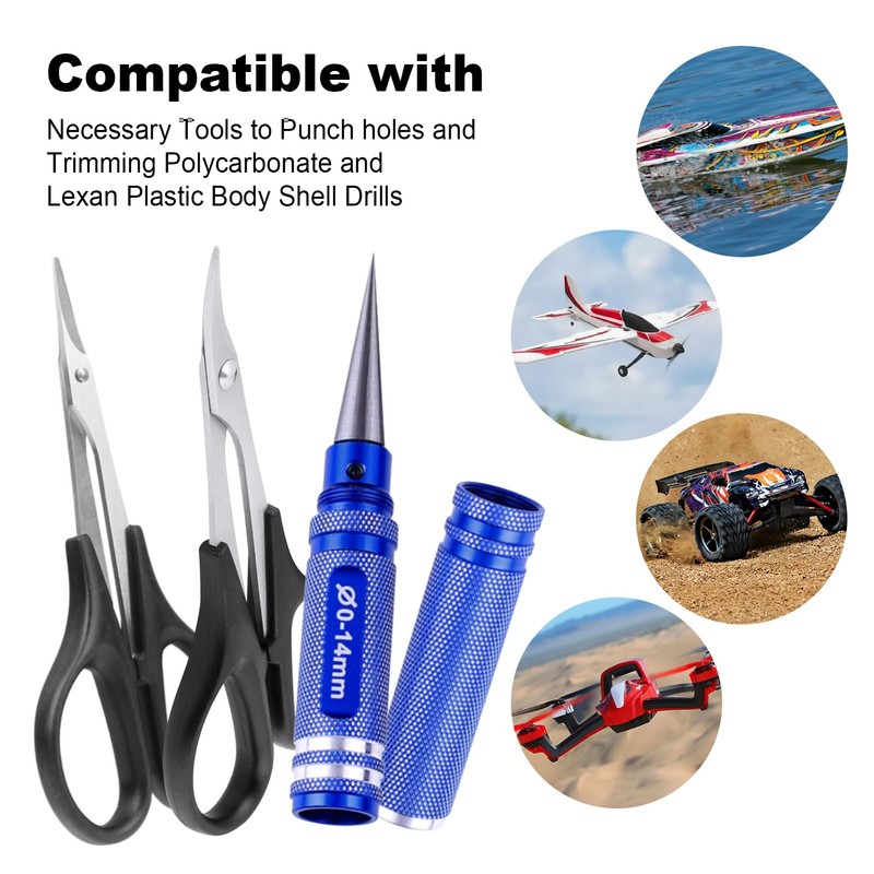 3-Pack HobbyPark RC Body Reamer Hole Puncher and Curved Scissors