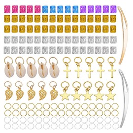 JOCXZI gold hair accessories,hair beads,hair beads for braids,hair jewellery,braid accessories,hair jewellery for braids,gold hair cuffs,dreadlock accessories(157 sets)