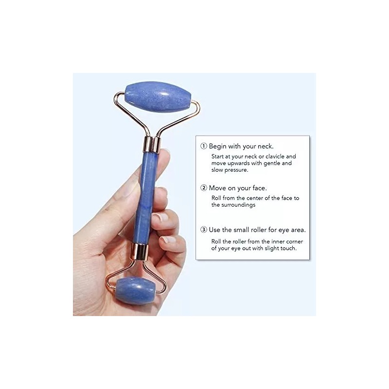Baimei Rodillo De Jade Y Gua Sha Para Masaje Facial