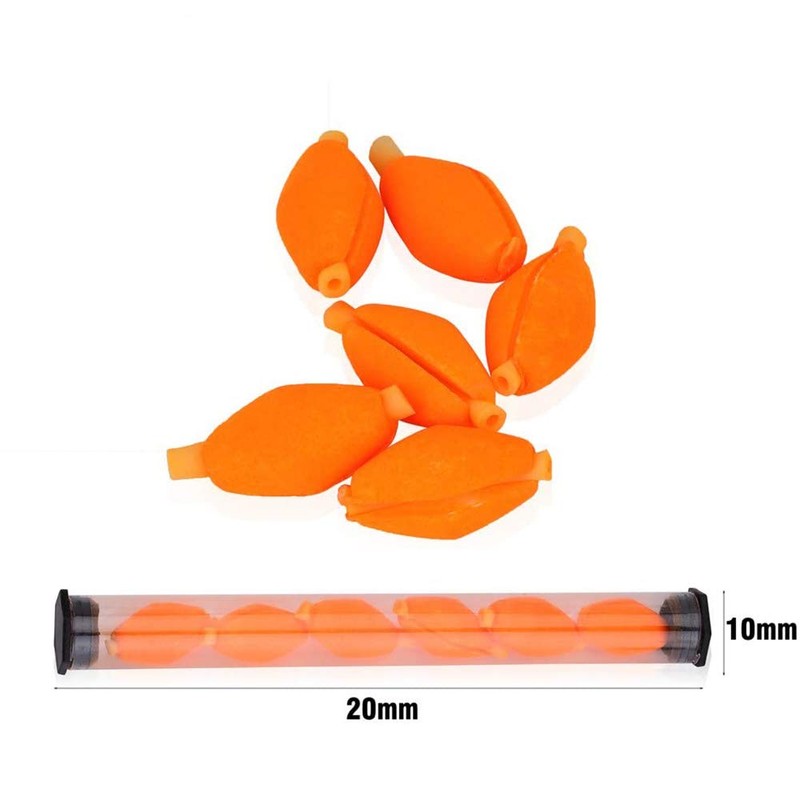 ANCLLO 6pcs Float Foam Olive Shape Indicators Fly Fishing Accessory,