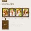 DUENPY 4 Folding 4x6 Picture Frame Horizontal Engineered Wood Accordion