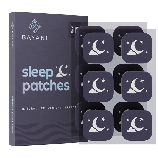 BAYANI Sleep Patches - Premium Deep Sleep Patches for Adults with Natural Ingredients - Easy to Apply Melatonin Patches - Wake Up Energized and Refreshed
