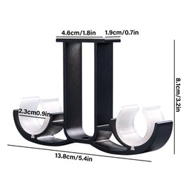 BLLREMIPSUR Double Curtain Rod Brackets, 4 Pcs Aluminum Alloy Ceiling Mounted Curtain Pole Holders, Window Drapery Rod Hanging Supports