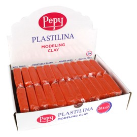 Pepy Plastilina Reusable and Non-Drying Modeling Clay; Set of 24 Bars, 1.4 Ounce Each, Perfect for Arts and Crafts Projects, Orange