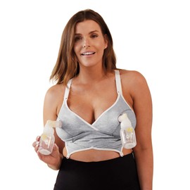 BRAVADO! DESIGNS Original Pumping & Nursing Bra (Dove Heather, L)