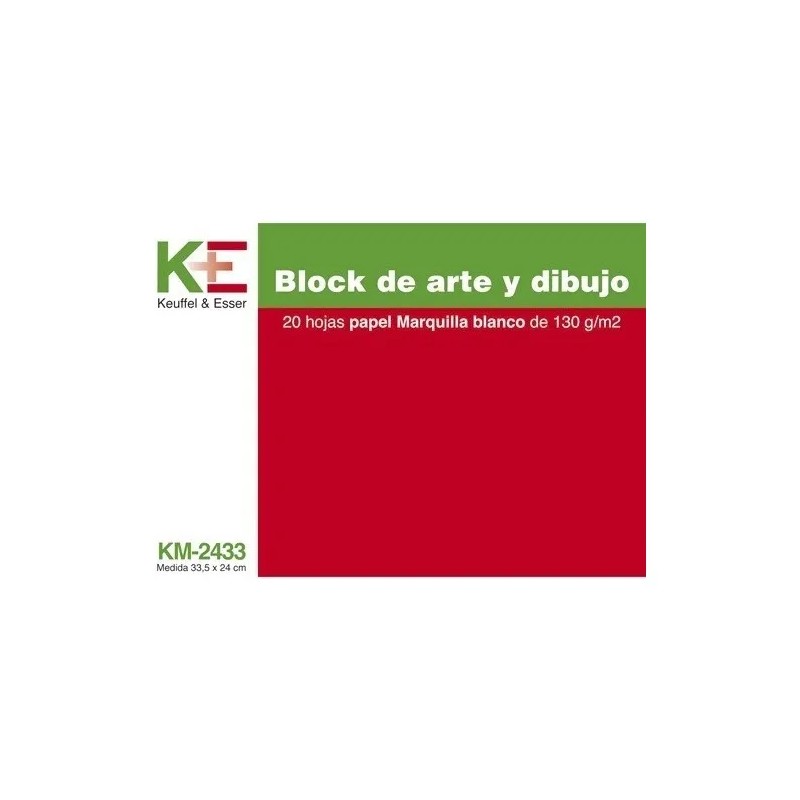 Block Marquilla KE 33.5x24cm 130g 20 Hojas para Dibujo y