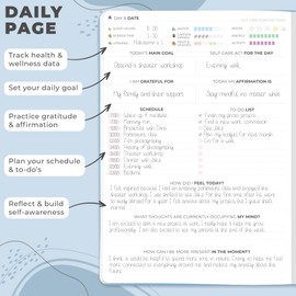 Clever Fox Self-Care Journal PRO – Wellness & Daily Reflection Notebook – Mental Health, Meditation & Mood Journal for Women, 7x10” (Periwinkle)