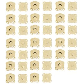 DERAYEE Magnetic Button Sew-on Fasteners, Easy to Sew on Crafting Supplies, 20 Pairs DIY Handmade Tools, Button Magnets (0.56 inch (14 mm), Gold)