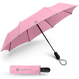 Weatherman Umbrella - Golf Umbrella - Windproof Sports Umbrellas Resists Up to 55 MPH Winds - Available in 2 Sizes and 5 Colors (Blush)