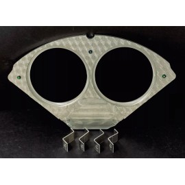 Dolphin Gauges 1955 1956 Chevy Car 2 Hole Engine Turned Billet Aluminum Dash Panel Insert