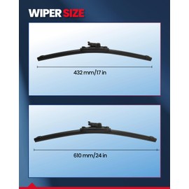 KAX [Easy Install&Superior Driving Visibility] 24"+17 Premium All-Season Windshield Wiper Blades Compatible with Equinox,Terrain 2010-2017,OEM Quality windshield wipers with Top Lock(Set of 2)