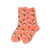 HOTSOX Women's Hedgehog Crew Sock 1 Pair Pack, Coral, Women's