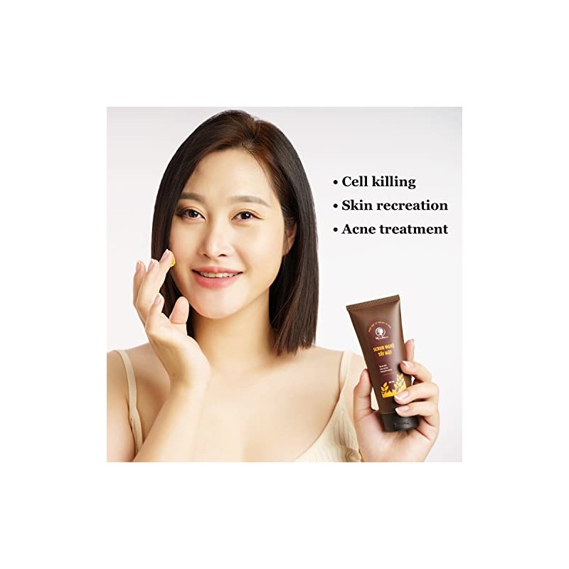 Exfoliante Facial de Cúrcuma Turmeric Face Scrub with Curcumin Extract,