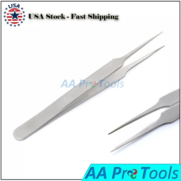 AA Pro Eyelash Extension Tweezers 4.5" (Needle Nose – Straight