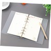 Operitacx Transparent Frosted PP Plastic B5 Round Ring Binder File