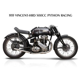 1933 Vincent HRD 500cc Python Racer Motorcycle NEW Metal Sign: 12x16" Ships Free