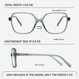 miyya miyya Blue Light Blocking Glasses for Women, Blue Light Glasses for Women Oversized Fashion Glasses, Vintage Fake Glasses