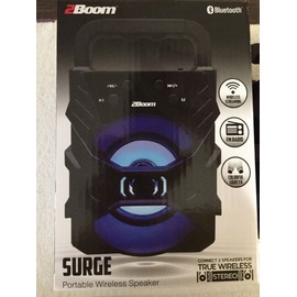 2Boom SURGE Bluetooth Portable Wireless Speaker Colorful Light FX 2BOOM LOUD SOUND