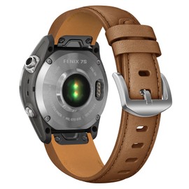TOPsic Fenix 7S Strap Leather, 20mm Bracelet Replacement Watchband Leather Strap for Garmin Fenix 5S, Fenix 5S Plus, Fenix 6S, Fenix 6S Pro, Fenix 7S Sapphire Solar, Fenix 7S, Fenix 7S Solar