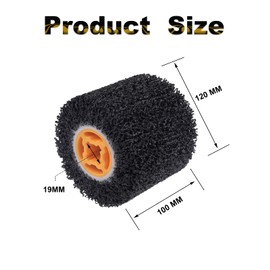 Rocaris Abrasive Drum Paint and Rust Remover, 40 Grit Abrasive Wheel Wire Drawing Polishing Wheel for Wood Metal Surface Polishing, 4.5" x 4"