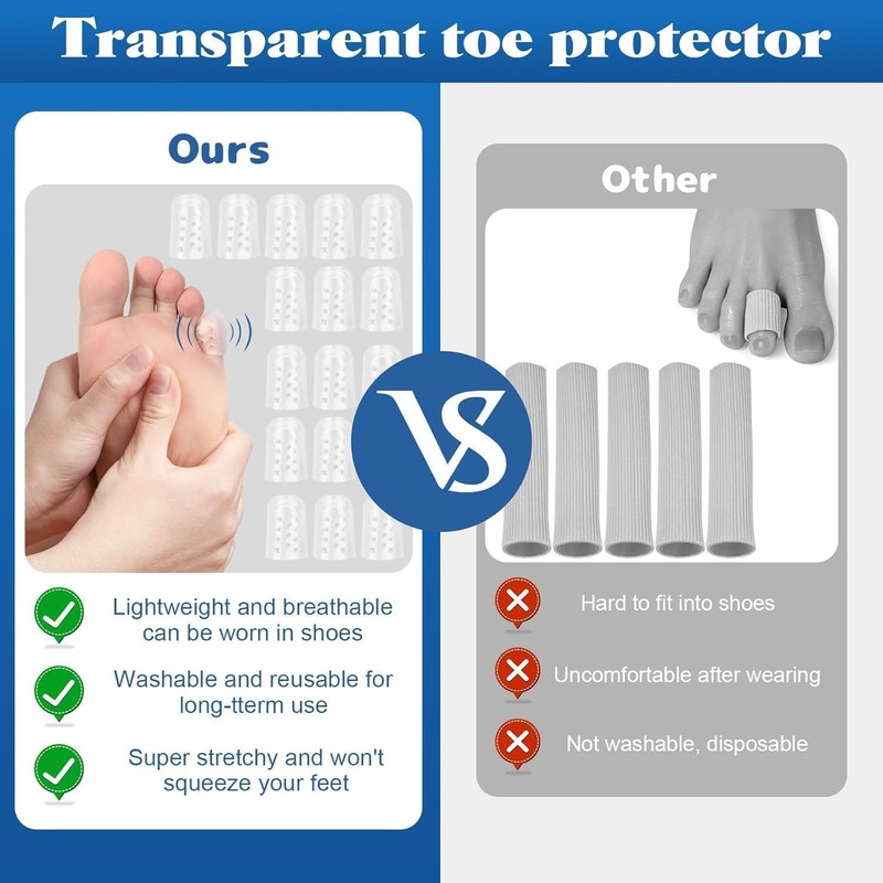 20 Pcs Protector para Dedos de Los Pies, Protector de