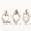 LINZHEN Creative Abstract Thinker Bookend for Aesthetic Sculpture Home Study