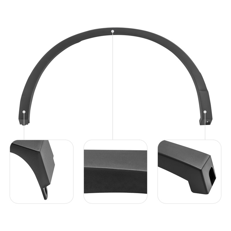 Rear Fender Trims, for 2018-2023 Volkswagen Tiguan, Black Plastic Fender