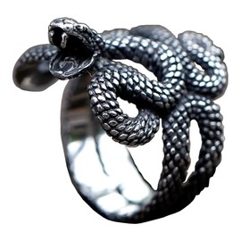 Snake Ring Cool Chunky Jewelry Wrap Snake Rings Rattlesnake Rings for Gift (9)