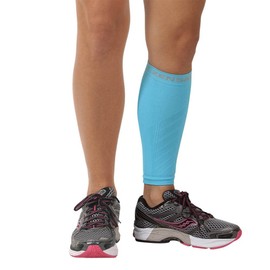 Zensah Calf/Shin Splint Compression Sleeve (single sleeve), Aqua, Large/X-Large (6045)