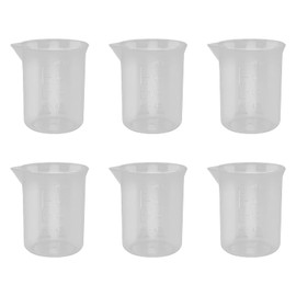 6 Pcs Transparent Small Measuring Jugs Set, 100ml Measuring Cup with Scale Lines for Baking Cooking and Lab Liquid Measure Jugs Use Durable and Easy to Read