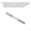 sourcing map Double Ended Stud Screws (M8 Thread 80mm Length)
