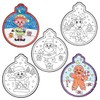 Baker Ross FC178 Christmas Colouring Window Decorations - Pack of