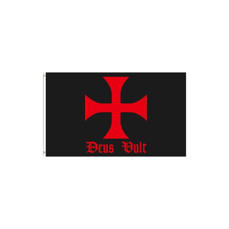 Templar Deus Vult Flag 3x5ft Medieval Crusader Knight Banner 100%
