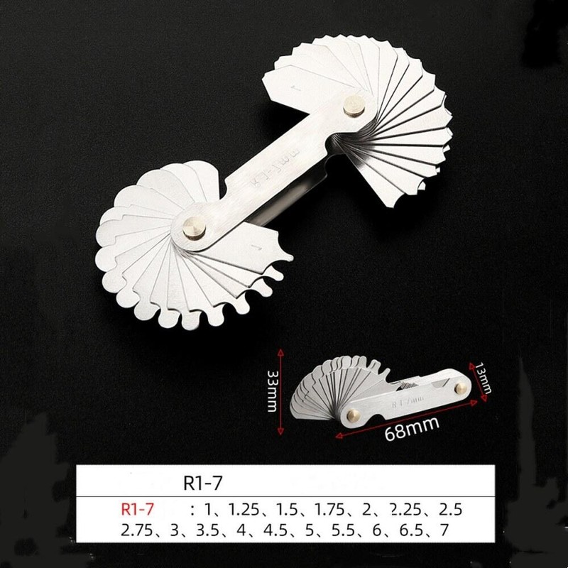 반경 측정 도구 7MM 고정밀 R7 15MM R15 25MM R25