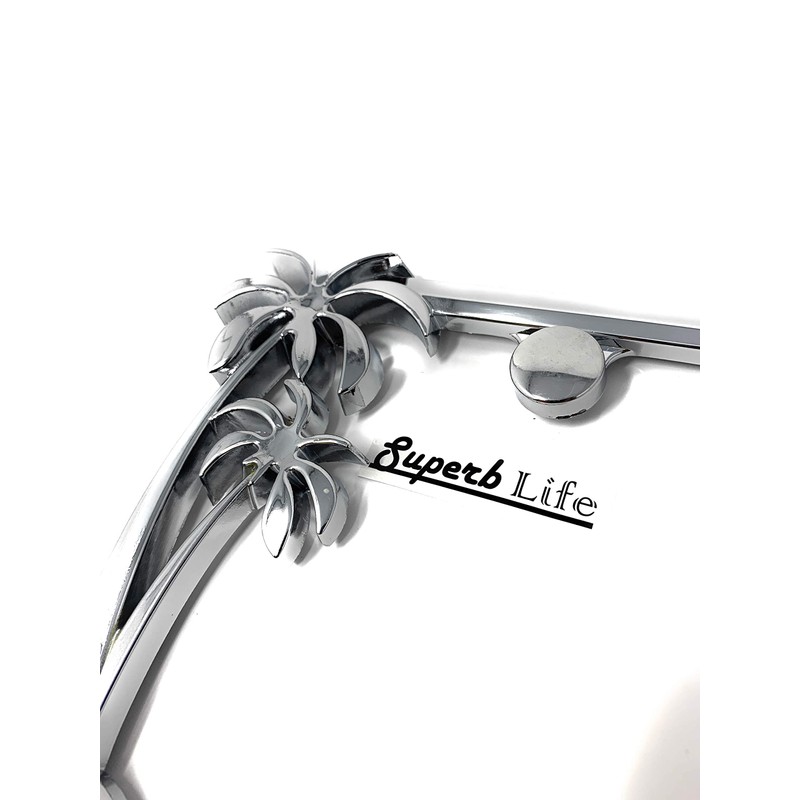 Tropical Palm Tree Chrome Polished License Plate Frame (2 Frames)