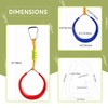 Ninja Slackline Accessories – Multicolor Gymnastic Rings Set of 2