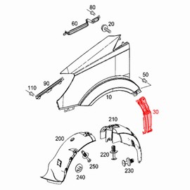 Front Extension Fender Molding Trim Fender Brace Support Bracket Lower Panel Fits for Mercedes Sprinter 2500 3500 2007-2018, fits for Dodge Sprinter 2500 3500 2007-2009 9066302007 9066302107