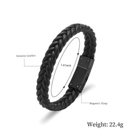 Minicremation Cremation Urn Bracelet for Ashes Urn Genuine Leather Bangles for Men Women Keepsake Memorial Cuff Bangle Braided Leather Wristband Bracele