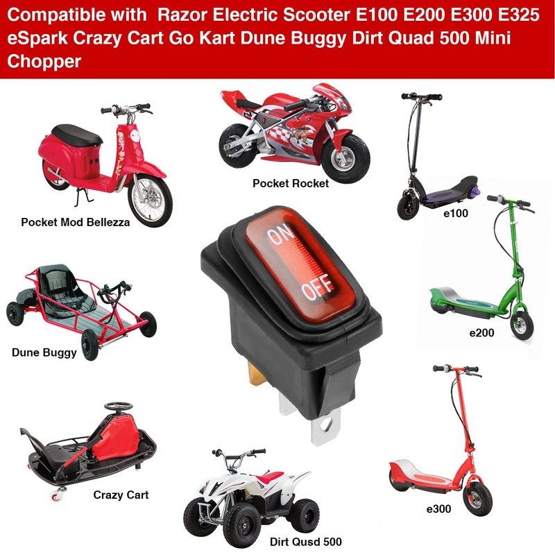 GREHUA On Off Power Switch for Razor Electric Scooter E300
