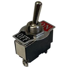 Sherco-Auto 2 Pack Heavy Duty 3 Pin SPST Metal Toggle Switch - Versatile 12V 10A Rocker Switch Assortment Kit - Fits 1/2" Diameter - Made in USA with All-American Materials