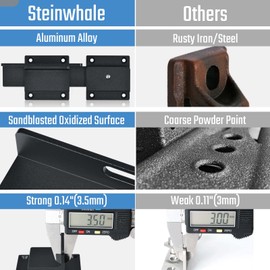 Steinwhale 1Pack Flip Gate Latch Lock with Padlock Hole, 3.5mm Aluminum Alloy Door Latch for Outdoor Wooden Fence, Swing Open Gate, Double Gate, Barn Door, Shed, Vinyl Fence, Yard, Black