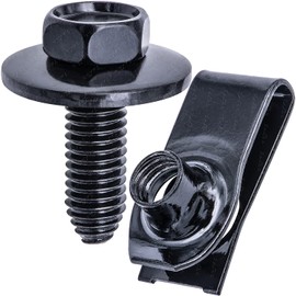 Rexka 15 Sets M8-1.25 X 25mm Body Bolts & Extruded U Nuts Kit for GM FordChrysler - Multipurpose - Bumper Fender Engine Hood Shield Panel - 11503619 11500661 11503317 11516150 N623343-S2 N623343-S100