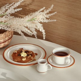 Syracuse Maple Cozy Red Brown Plate 17.5cm 1p / 시라쿠스 메이플 코지 레드브라운 접시17.5cm 1p