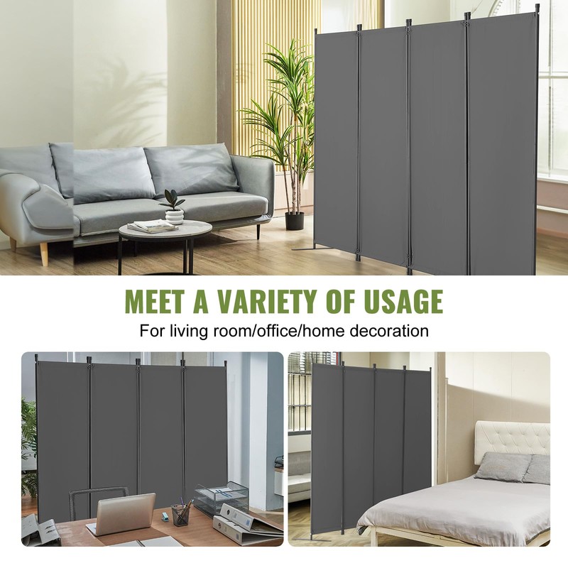 VEVOR Room Divider, 4 Panel Room Dividers and Folding Privacy