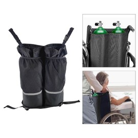 perfeclan Oxygens Tank Holder for Wheelchairs Multiuse Large Capacity Wheelchairs Hanging Oxygens Storage Pocket for Walkers Men Women